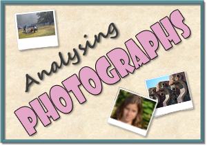 Graphic title: Analysing photographs Graphic title: Analysing photographs